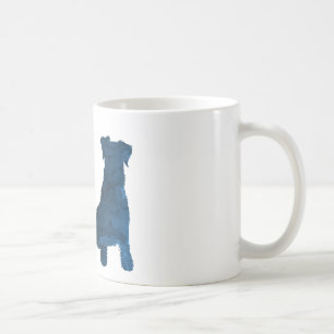 Schnauzer Dog Navy Blue Silhouette Koffiemok