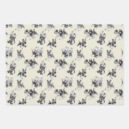 Schnauzer Dog Pattern Inpakpapier Vel