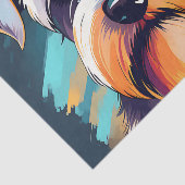 Schnauzer Dog Portrait Tissuepapier (Detail)