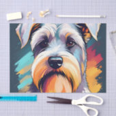 Schnauzer Dog Portrait Tissuepapier (Craft)