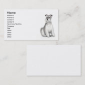 Schnauzer Dog-profielkaart Visitekaartje (Voorkant / Achterkant)