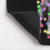 Schnauzer Dog Reindeer Christmas Lights Ugly Xmas  Muismat (Hoek)