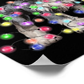 Schnauzer Dog Reindeer Christmas Lights Ugly Xmas Poster (Hoek)