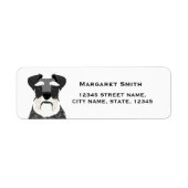 Schnauzer Dog Retouradreslabel Etiket (Voorkant)