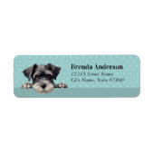 Schnauzer Dog Retouradreslabels Etiket (Voorkant)