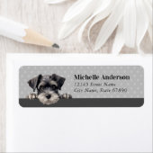 Schnauzer Dog Retouradreslabels Etiket (Insitu)