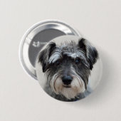 Schnauzer Dog Round Pin Ronde Button 5,7 Cm (Voorkant /achterkant)