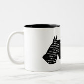 Schnauzer Dog Sanity Tweekleurige Koffiemok (Links)