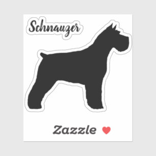 Schnauzer Dog Silhouette Vinyl Sticker