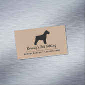 Schnauzer Dog Silhouette Visitekaartje Magneet (Voorbeeld)