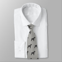 Schnauzer Dog Silhouettes Pattern Gray