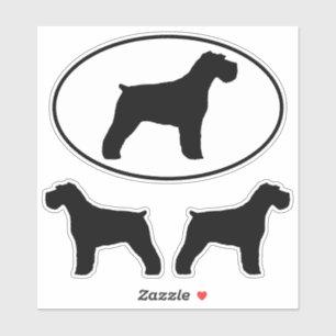 Schnauzer Dog Silhouettes Vinyl Sticker Set