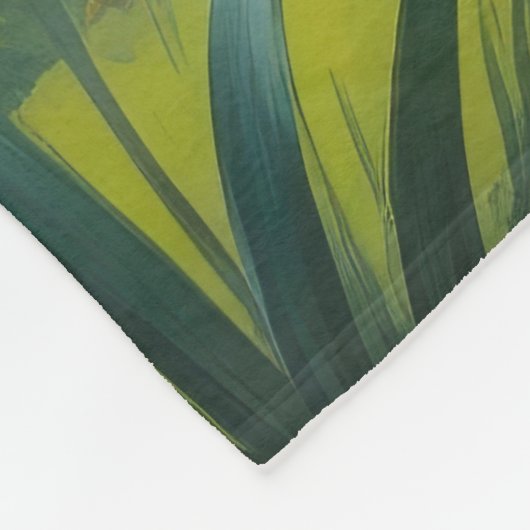 Schnauzer Dog Spring Bloemen Schilderen Fleece Deken (Hoek)