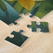 Schnauzer Dog Spring Bloemen Schilderen Legpuzzel (Zijkant)