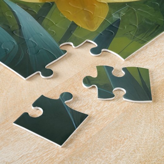 Schnauzer Dog Spring Bloemen Schilderen Legpuzzel (Zijkant)