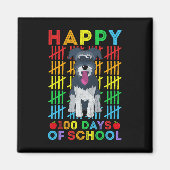 Schnauzer Dog Student 100 dagen naar school Magneet (Voorkant)