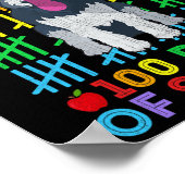 Schnauzer Dog Student 100 dagen naar school Poster (Hoek)