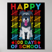 Schnauzer Dog Student 100 dagen naar school Poster (Voorkant)