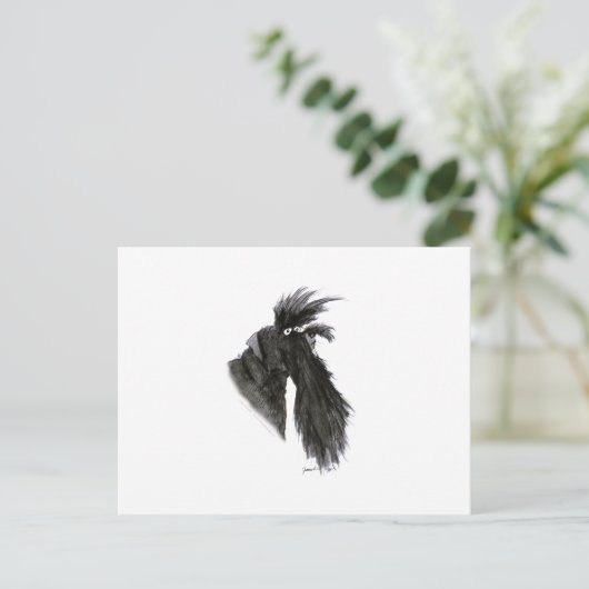 Schnauzer dog, tony fernandes briefkaart (Staand voorkant)