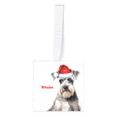 Schnauzer Dog Two Photo Christmas Holiday Decoratie (Voorkant)
