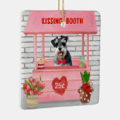 Schnauzer Dog Valentijnsdag Kissing Booth Keramisch Ornament (Rechts)