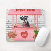 Schnauzer Dog Valentijnsdag Kissing Booth Muismat (Met muis)