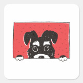 Schnauzer Dog Vierkante Sticker (Voorkant)