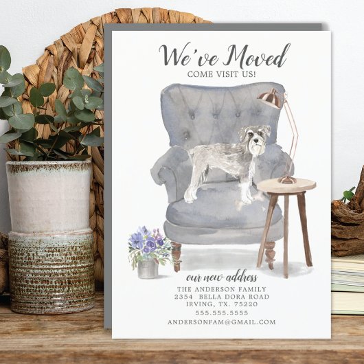 Schnauzer Dog We hebben een bewegende aankondiging