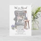 Schnauzer Dog We hebben een bewegende aankondiging (Staand voorkant)