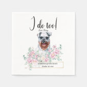 Schnauzer Dog Wedding Cocktail Napkins Servet (Voorkant)