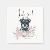 Schnauzer Dog Wedding Cocktail Napkins Servet (Voorkant)