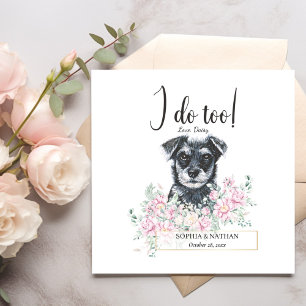 Schnauzer Dog Wedding Cocktail Napkins Servet