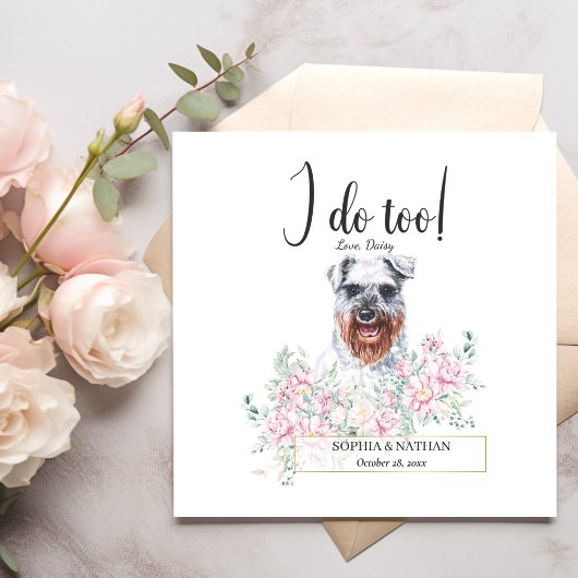 Schnauzer Dog Wedding Cocktail Napkins Servet