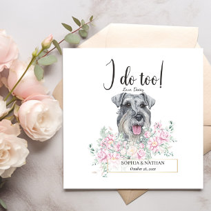 Schnauzer Dog Wedding Cocktail Napkins Servet