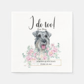 Schnauzer Dog Wedding Cocktail Napkins Servet (Voorkant)