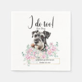 Schnauzer Dog Wedding Cocktail Napkins Servet (Voorkant)