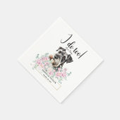 Schnauzer Dog Wedding Cocktail Napkins Servet (Hoek)