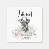 Schnauzer Dog Wedding Cocktail Napkins Servet (Voorkant)