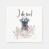 Schnauzer Dog Wedding Cocktail Napkins Servet (Voorkant)