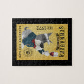 Schnauzer Dog Wine Funny Schnauzer Dog Lover Legpuzzel (Horizontaal)