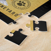 Schnauzer Dog Wine Funny Schnauzer Dog Lover Legpuzzel (Zijkant)