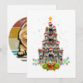 Schnauzer Dogs Tree Christmas Sweater Xmas Pet Feestdagenkaart (Voorkant / Achterkant)