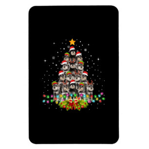 Schnauzer Dogs Tree Christmas Sweater Xmas Pet Magneet