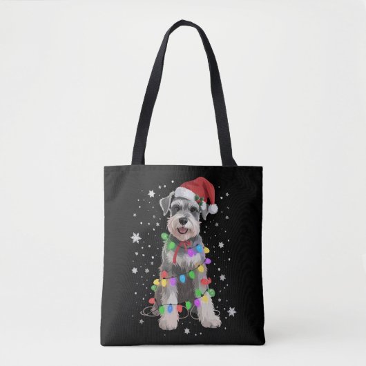 Schnauzer Dogs Tree Christmas Xmas Pet Animal Dog Tote Bag (Voorkant)