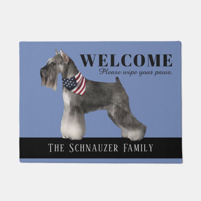  Schnauzer Doormat Deurmat (Voorkant)