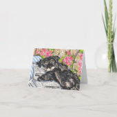 Schnauzer Dreams Print Kaart (Voorkant)
