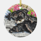 Schnauzer Dreams Print Keramisch Ornament (Voorkant)