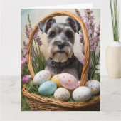 Schnauzer Easter Eggs Kaart (Voorkant)