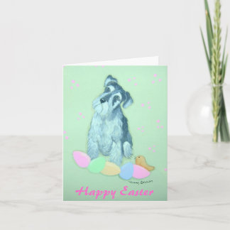 Schnauzer Easter Notecard Feestdagen Kaart
