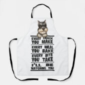 Schnauzer elke snack die je maakt schort (Voorkant)